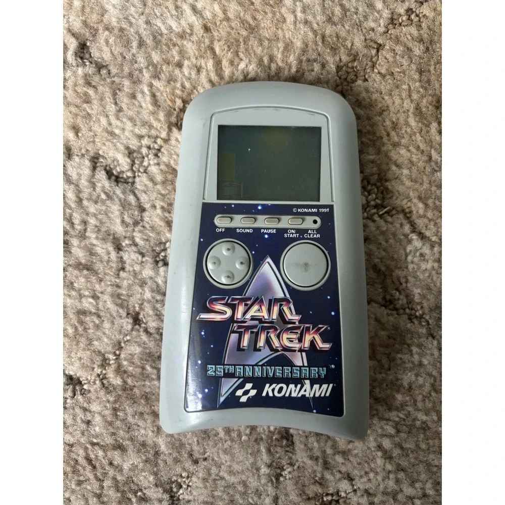 Vintage 1991 Konami Star Trek 25th Anniversary Talking Handheld LCD Game TESTED